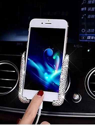  Carro tuyere suporte do telefone móvel diamante sensor de gravidade suporte do carro tomada snap assento do telefone móvel
