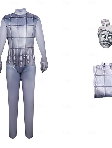  Terracotta Armee Maske Austattungen Kinder Erwachsene Herren Damen Cosplay Lustiges Kostüm Party / Abend Festival Karneval Einfaches Karnevalskostüm