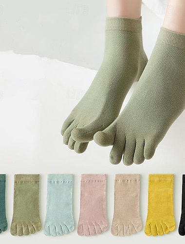  calcetines con puntera calcetines lisos de talla única para mujer color liso primavera verano