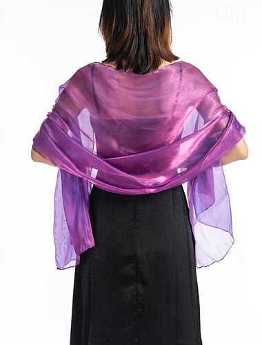  עטיפות אורחים לחתונה אלגנטית נוצץ וזוהר ללא שרוולים פוליאסטר עליוניות לחתונה עם צבע טהור עבור חתונה סתיו