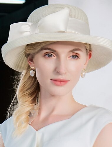  Elegantní Princeznovské Polyester Klobouky s Mašle / Květiny / Čistá Barva 1ks Večírek / Čajový dýchánek / Melbourne Cup Přílba