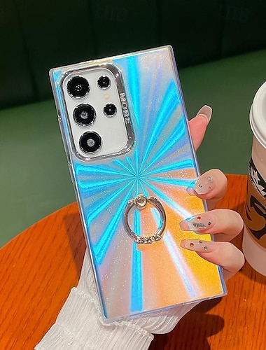 Handy Hülle Handyhüllen Für Samsung Galaxy S24 S24 Ultra Plus S23 Ultra Plus S22 Ultra A55 A35 A25 A15 5G A54 A34 A14 S25 Ultra Rückseite Bling Glitzer glänzend Ringschnalle Stoßresistent TPU