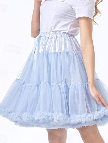  Retro Antiguo 1950s Enagua Tutu Debajo de la falda Princesas 15.7'' / 40cm 21.7'' / 55cm Mujer Día de Reyes Víspera de Todos los Santos Carnaval Mascarada Fiesta / Noche Despedida de Soltera Adultos
