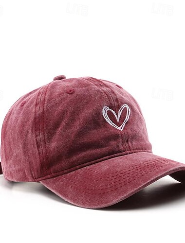  Damen Hut Cap Basecap Tragbar Sonnenschutz Atmungsaktiv Strasse Täglich Wochenende Stickerei Herz