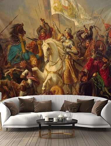  Keskiaikainen Keskiaikainen Gobeliini Keskiajan Gobeliini Ranskalainen Taide Suuri Gobeliini Mural Decor Valokuva Tausta Peitto Verho Koti Makuuhuone Olohuone Koristelu Pyhä Jaakko Europasta