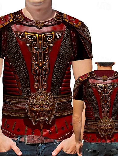  Viking Tempeliers T-Shirt Dirndl Grafisch Voor Voor heren Volwassenen Carnaval Oktoberfest bier 3D afdrukken Vakantie Feest