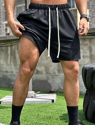  Homme Short Running Course Shorts de Gym Sweat-shirts Poche Ceinture élastique Cuissard Short Extérieur Sport & Loisir Athlétique Séchage rapide Poids Léger Doux Marathon Fonctionnement Faire des