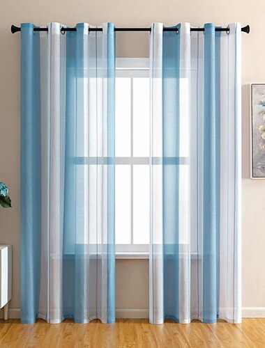  großer gestreifter Fensterschirm im nordischen Ins-Stil, minimalistischer Vorhang für Wohnzimmer, Schlafzimmer und Arbeitszimmer