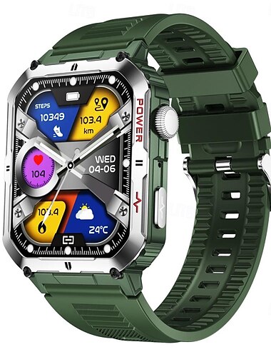  696 LW10 Smartwatch 2.6 Zoll Smart-Armband Bluetooth EKG + PPG Schrittzähler Anruferinnerung Kompatibel mit Android iOS Herren Freisprechanlage Nachrichterinnerung IP 67 42mm Uhrengehäuse