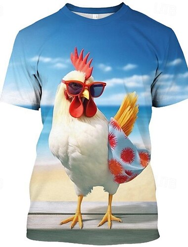  T-Shirt-Ärmel Tier 3D Grafik Für Paar Herren Damen Erwachsene Halloween Karneval Maskerade 3D-Druck Strasse Casual