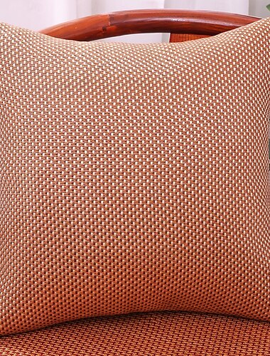  Einfarbiger, einfacher Kissenbezug aus Eisrattanmatte, cooles Sommersofa, Kissen zur Taillenunterstützung, Eisseiden-Rattanmatte, großes Kissen auf dem Bett
