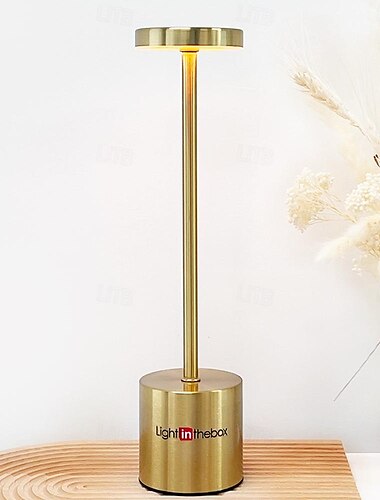  Dimmable Outdoor Table Lamp Cordless Table Lamp Rechargeable Battery Powered LED Desk Lamp 3-Levels Brightness for Restaurant/Home/Patio