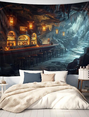  vintage bars hangend tapijt kunst aan de muur groot tapijt muurschildering decor foto achtergrond deken gordijn thuis slaapkamer woonkamer decoratie