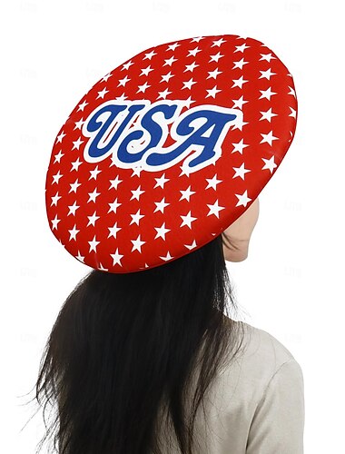  USA Flagge Mützen 4. Juli Kostüm Erwachsene Damen Lustig Leistung Party Karneval Tag der Unabhängigkeit 4. Juli Einfaches Karnevalskostüm