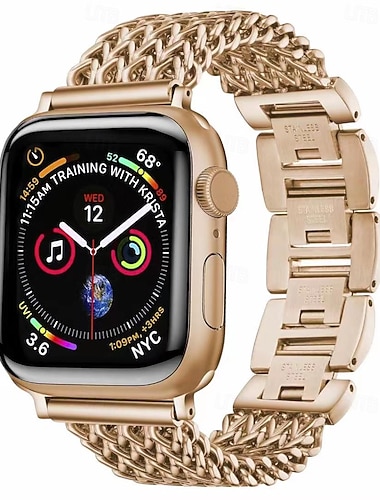  Sportarmband Kompatibel mit Apple Watch Armband 38mm 40mm 41mm 42mm 44mm 45mm 49mm Metallverschluss Luxus Verstellbar Edelstahl Ersatzarmband für iwatch Ultra 2 Series 9 8 7 SE 6 5 4 3 2 1