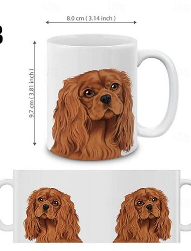  Cute Winking Golden Retriever Ceramic Coffee Mug Tea Cup, 11 OZ
