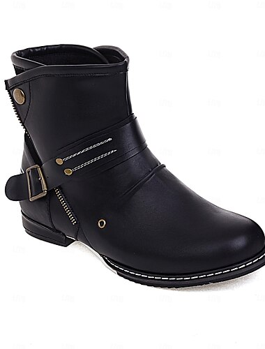  Hombre Botas Botines chelsea Zapatos de Paseo Casual Diario Fiesta y Noche PU Templado Botines / Hasta el Tobillo Mocasín Negro Marrón Otoño Invierno