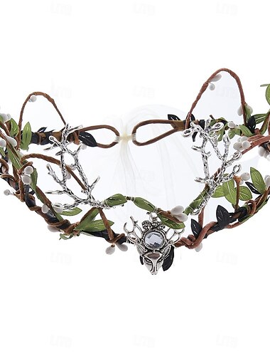  Floral Médiéval Renaissance accessoire Bandeau Fée Elfe Déguisement Femmes Celtique Fantaisie Royal Halloween Carnaval Mascarade Fête / Soirée Adulte Chapeau