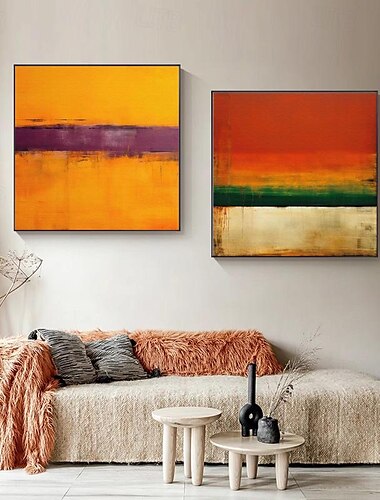  famoso pintado a mano mark rothko naranja púrpura arte hecho a mano sobre lienzo expresionismo pintura gran arte abstracto de pared para el hogar enmarcado y listo para colgar