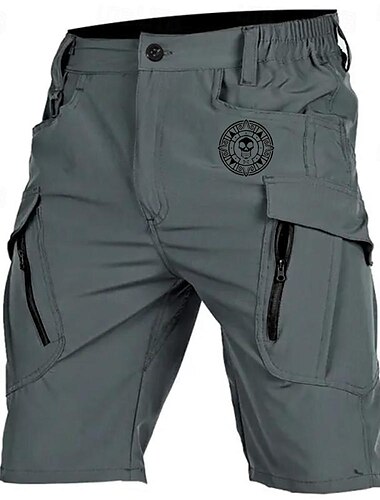  Herren Graphic Totenkopf Motiv Geometrische Muster Cargo Shorts Kurze Hosen Mittlere Taillenlinie Sport Modisch Designer Outdoor Sports Outdoor Casual 6 Tasche Designer Bekleidung