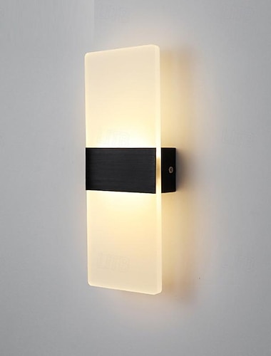  LED 壁取り付け用燭台 2 色光源 10cm 5W アクリル モダン ミニマリスト IP54 屋内装飾ホームインテリア照明器具 リビングルーム 寝室 廊下 ホール 85-265V