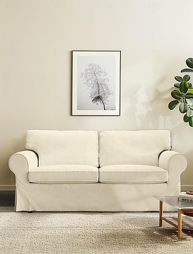  2 Zits Bank Cover of Ektorp 2 Zits Sofa Bed Cover met Kussen Covers en Rugleuning Covers Ektorp Bank Slipcover Wasbare Meubelbeschermer