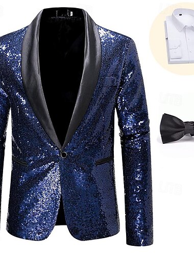  Retro Vintage Rokoko Barock Anzüge & Blazer Gentleman Pailletten Herren Maskerade Party / Abend Pride Parade Pride-Monat Erwachsene Mantel