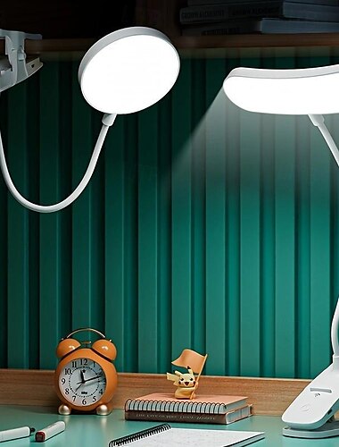  1-teilige Schreibtischlampe mit USB-Ladefunktion und verstellbarer Klemme, LED-Tischlampe mit sanftem Leselicht, Nachttisch-Buchlicht, sanftes Nachtlicht, LED-Touch-Dimmen, Augenschutz, ideal für Nachttische oder Schreibtische