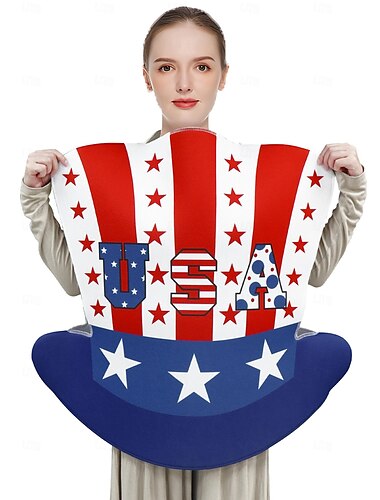 Amerikaanse Vlag Carnavalskostuum 4 juli-kostuum Volwassenen Voor heren Dames Grappig Prestatie Feest Carnaval Onafhankelijkheidsdag 4 juli Makkelijk carnavalskostuum
