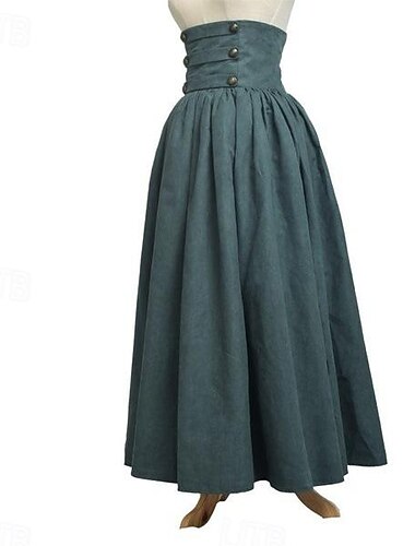  Retro Vintage Mittelalterlich Renaissance Rock Wikinger Elfen Kostüm Damen Keltisch Seeräuber Fantasie Halloween Karneval Maskerade LARP Renaissance-Messe Erwachsene Rock
