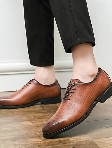  Voor heren Oxfords Vrijetijdsschoenen voor heren Kleed schoenen Formele Schoenen Britse stijl geruite schoenen Comfortabele schoenen Wandelen Zakelijk Casual Brits Dagelijks Toimisto & ura PU Ademend
