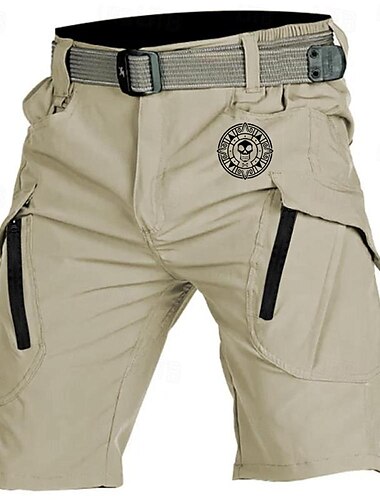  Herr Grafisk Dödskalle Geometriska mönster Cargo-shorts Medium Midja Sport Mode Designer Utomhus Utomhussport Ledigt 6 fickor Designer Kläder