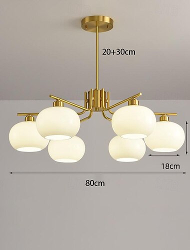  Lampa wisząca led 70/92cm 3/6/8-light Mid Century nowoczesny żyrandol ze szkła mlecznego chromowany żyrandol sputnik do montażu podtynkowego e27 do sypialni jadalnia kuchnia salon 110-240v