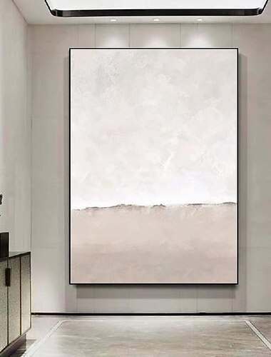  Morandi Stil Ölgemälde handgemachte Wandkunst beige grau Ölgemälde handgemachte abstrakte Landschaft Morandi Farbe Malerei moderne Kunst minimalistisch neutral Wohnkultur gerahmt Leinwand
