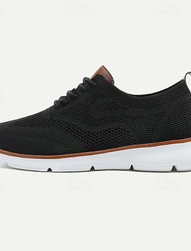  Atmungsaktive Strick-Sneaker für Herren – leichte, lässige Wanderschuhe mit Schnürung