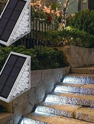  LED Außenwandleuchte Solarlampen 2 tragbare weiße wasserdichte LED-Wegeleuchten für Flur, Tür, Garage mit abnehmbarem Design, wiederaufladbarer Nickelbatterie und einfacher Installation