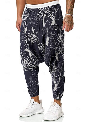  Herren Freizeithose Mehrfarbig Atmungsaktiv Leichtgewichtig In voller Länge Party Urlaub Brautkleider schlicht Lockere Passform Schwarz Rote