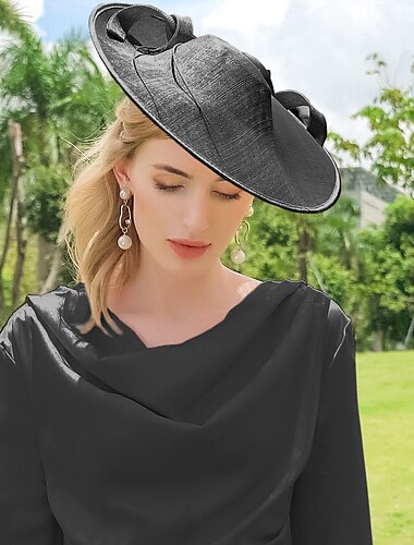  Stirnbänder Hüte Flachs Bowler / Glockenhut Fischerhut Sonnenhut Hochzeit Teeparty elegante Hochzeit mit Feder Bowknot Kopfbedeckung Kopfbedeckung