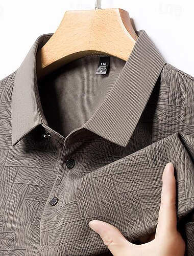  Herren Golfhemd Golfpolo Arbeit Casual Kargen Kurzarm Basic Modern Geometrisch Taste Frühling Sommer Regular Fit Schwarz Orange Braun Grün Beige Golfhemd