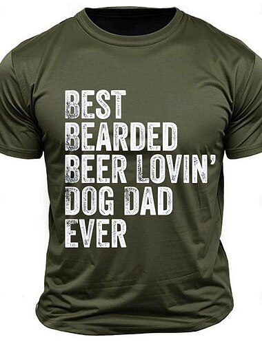  Herren Mit Buchstaben bedruckt Lustig Bier T Shirt T-Shirt Baumwolle Kurzarm Grafik Hemd Schwarz Weiß Armeegrün Bequemes T-Shirt Straße Sport im Freien Modedesigner-Kleidung