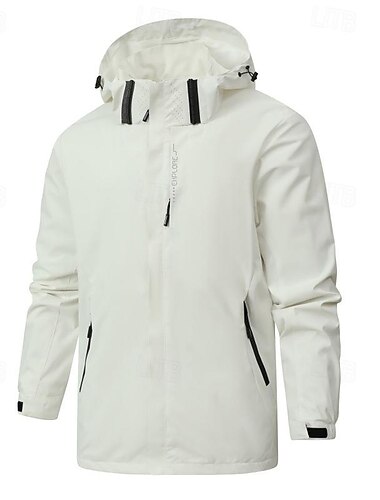  Per uomo Giacca da sci All'aperto Impermeabile Antivento Felpa con cappuccio Cappotto di neve Cappotto da sci Viaggi Grigio scuro Nero Bianco Blu