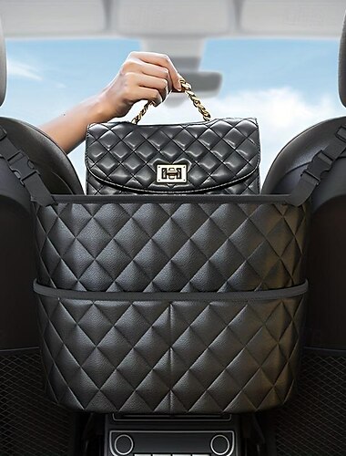  Organisez votre voiture avec ce sac de rangement pratique pour siège de voiture – parfait pour les téléphones portables, les sacs à main, les documents.  & plus!
