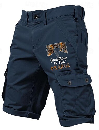  Herren Kuh Buchstabe Cargo Shorts Kurze Hosen Mittlere Taillenlinie Sport Modisch Designer Outdoor Sports Outdoor Casual 6 Tasche Designer Bekleidung