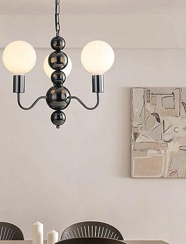  led pendellys 45/60/79cm 3/5/8-lys nordisk minimalistisk midten av århundret moderne glass globus lysekrone hvit melkekule sputnik hengelys tak for soverom spisestue gårdshus 110-240v