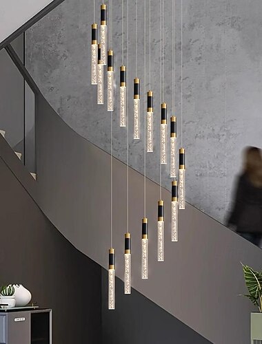  lampada a sospensione a led dimmerabile 35/84/50cm 3//5/8/10/12/15/18-luce lampadari di cristallo ingresso incasso plafoniera design cluster soggiorno bancone bar 85-265v dimmerabile solo con