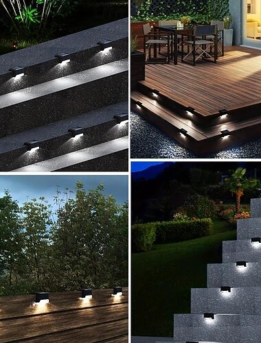  LED Außenwandleuchte Solarlampen 20 langlebiges wasserdichtes Design – erhellen Sie Ihren Garten, Ihre Stufen &Wege mit kühlem weißen Ambiente - eine perfekte dekorative Beleuchtungslösung