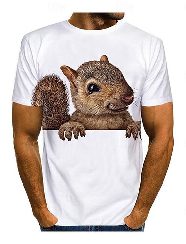  T-Shirt-Ärmel Tier 3D Grafik Für Paar Herren Damen Erwachsene Halloween Karneval Maskerade 3D-Druck Strasse Casual