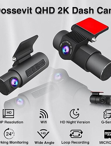  2k wifi auto dvr auto dvr 1440p weitwinkel 3 objektiv 3 aufnahme tachographen