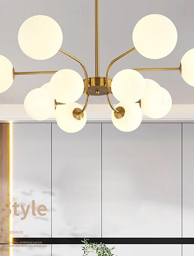  led taklampa 90/115cm 12/16-ljus e27 nordic modern sputnik mid century pendellampa metallklass taklampa för kök matsal vardagsrum 110-240v