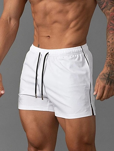  Hombre Pantalones Cortos Running Shorts de gimnasio Pantalones de chándal Bolsillo Correa Cintura elástica Bermudas Exterior Deporte Deportivo Secado rápido Ligero Suave Maratón Corriendo Rutina de